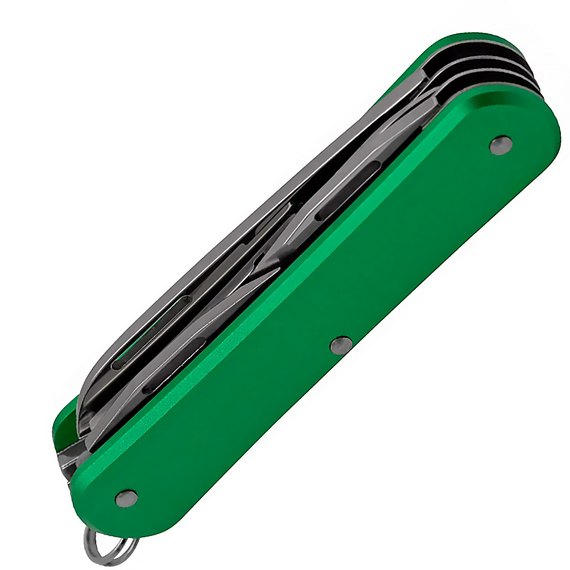 Многофункциональный нож Fox Vulpis Aluminium od green (FX-VP130-F4 OD), Цвет : Зелёный, Материал рукояти: Алюміній, изображение 5