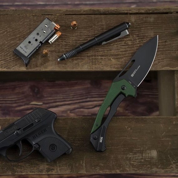 Ніж туристичний SOG Bulwark FL, OD Green (SOG 14-24-02-57), Колір: Зелений, зображення 7