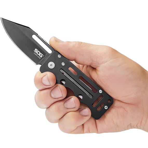 Маленький складной нож SOG CashCard, Black (SOG EZ4-CP), изображение 7