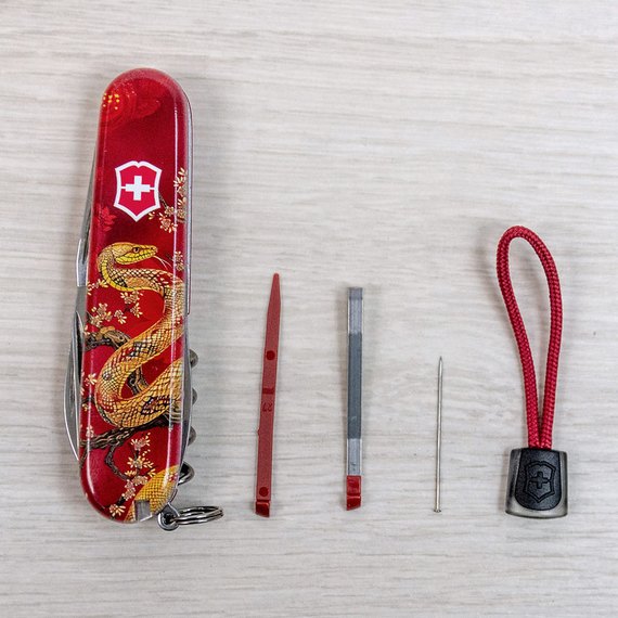 Многофункциональный коллекционный нож Victorinox Spartan Zodiac Золотая змея (1.3603.Z4200pk)
