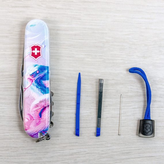 Многофункциональный коллекционный нож Victorinox Spartan Zodiac Волшебная змея (1.3603.7.Z4220pk), изображение 7