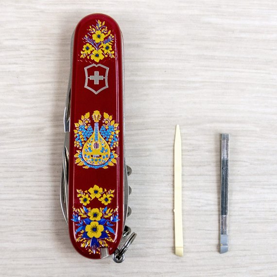 Многофункциональный сувенирный нож Victorinox Camper Ukraine Украинские мотивы (1.3613.T1370u)
