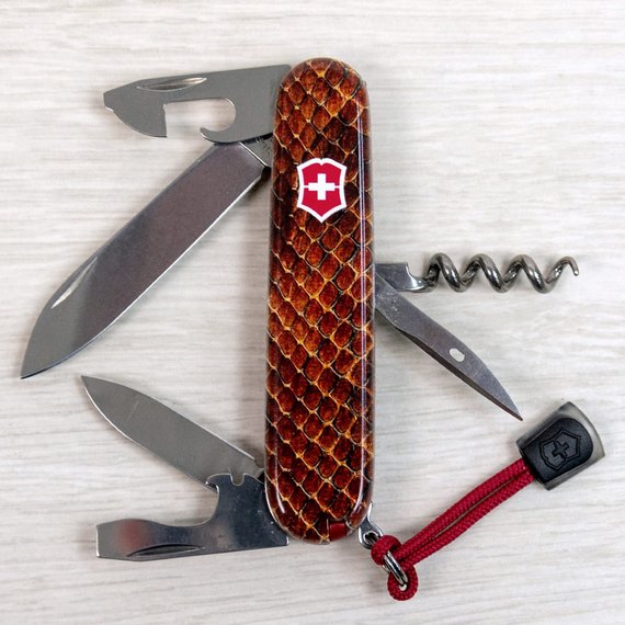 Багатофункціональний колекційний ніж Victorinox Spartan Design Принт Шкіра кобри (1.3603.R2210pk), зображення 5