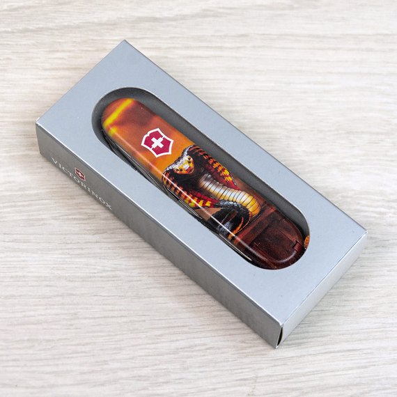 Многофункциональный коллекционный нож Victorinox Climber Zodiac Пламенная кобра (1.3703.Z4250pk), изображение 6