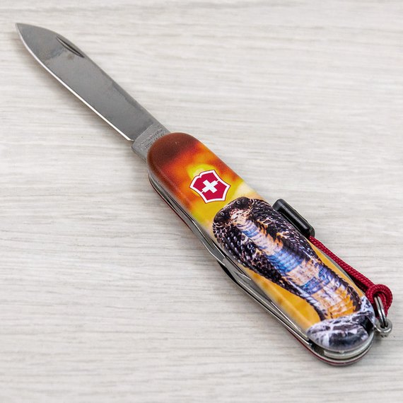 Многофункциональный коллекционный нож Victorinox Spartan Zodiac Королевская кобра (1.3603.Z4230pk), изображение 3
