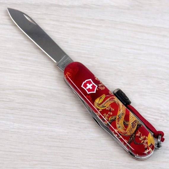 Многофункциональный коллекционный нож Victorinox Spartan Zodiac Золотая змея (1.3603.Z4200pk)