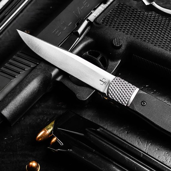 Автоматический выкидной нож Boker Plus Hidden Release Trapper G-10 (01BP0028), изображение 3