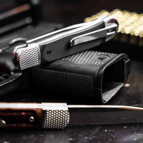 Автоматический выкидной нож Boker Plus Hidden Release Trapper G-10 (01BP0028), изображение 4