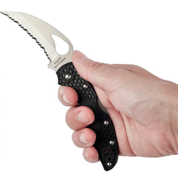 Кишеньковий ніж Spyderco Byrd Hawkbill (BY22SBK), зображення 5