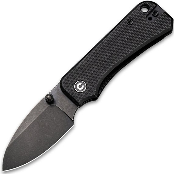 Маленький складний ніж Civivi Baby Banter чорний C19068S-2, Покриття клинка: BSW (Black Stonewash), Колір: Чорний
