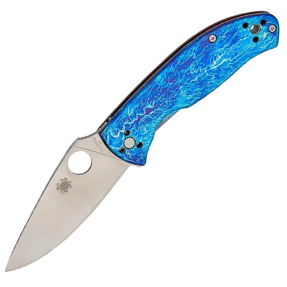 Карманный нож Spyderco Tenacious D2 Titanium Blue (C122TIBLD2P)