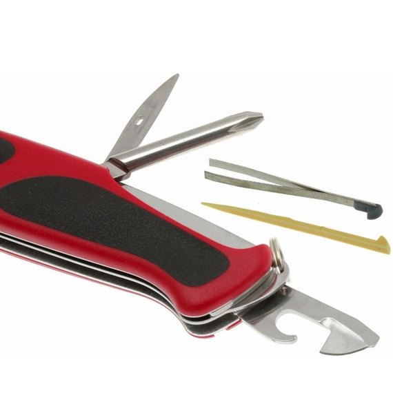 Багатофункціональний ніж Victorinox Delemont, RangerGrip 78, 130 мм, червоний/чорний 0.9663.MC