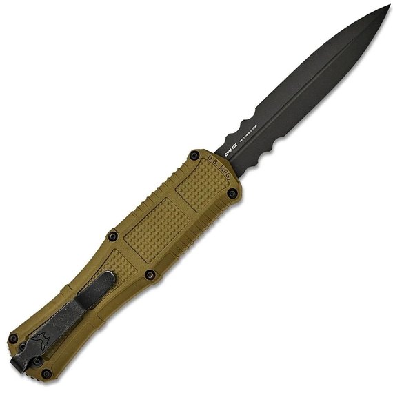 Автоматичний викидний ніж Benchmade Claymore OTF Auto зелений (3370SGY-1), зображення 2