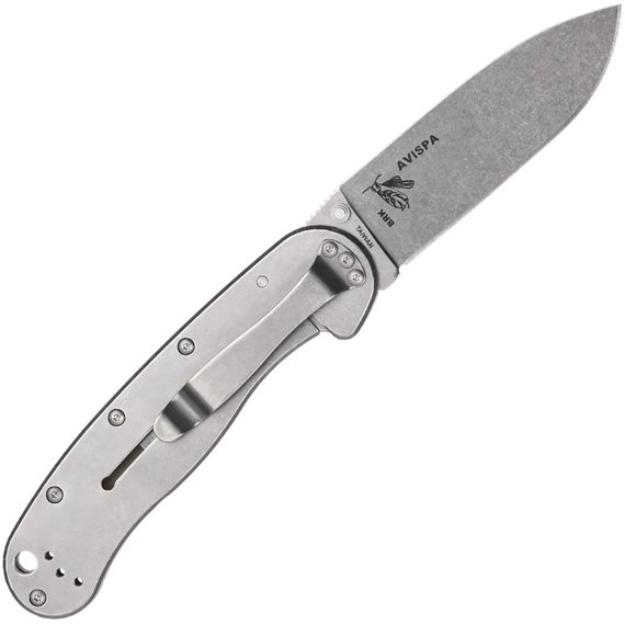 EDC нож Esee Knives Avispa AUS-8 G10 Orange (BRK1301OR), Покрытие клинка: Satin, Цвет : Оранжевый, Марка стали: AUS-8 (8A), Материал рукояти: G-10, изображение 2