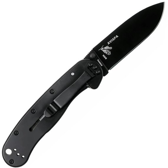 EDC нож Esee Knives Avispa Black Blade AUS-8 G10 Orange (BRK1301ORB), Покрытие клинка: Black, Цвет : Оранжевый, Марка стали: AUS-8 (8A), Материал рукояти: G-10, изображение 2