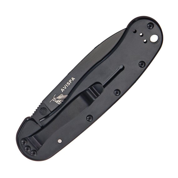 EDC нож Esee Knives Avispa Black Blade AUS-8 Nylon Black (BRK1301B), Покрытие клинка: Black, Цвет : Чёрный, Марка стали: AUS-8 (8A), Материал рукояти: Нейлон, изображение 2