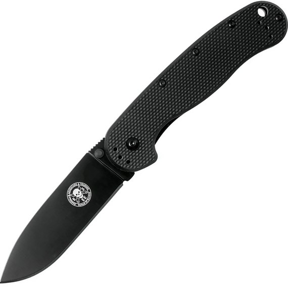EDC нож Esee Knives Avispa Black Blade D2 Nylon Black (BRK1302B), Покрытие клинка: Black, Цвет : Чёрный, Марка стали: D2, Материал рукояти: Нейлон
