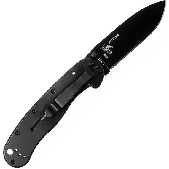 EDC ніж Esee Knives Avispa Black Blade D2 Nylon Desert Tan (BRK1302DTB), Покриття клинка: Black, Колір: Пісочний, Марка сталі: D2, Матеріал рукояті: Нейлон, зображення 2