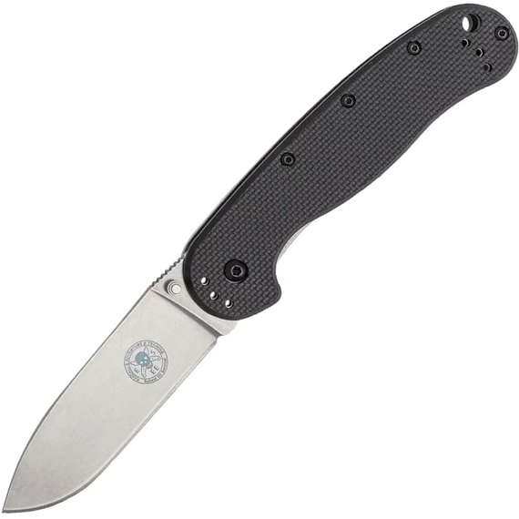 EDC нож Esee Knives Avispa D2 Nylon Black (BRK1302), Покрытие клинка: Satin, Цвет : Чёрный, Марка стали: D2, Материал рукояти: Нейлон