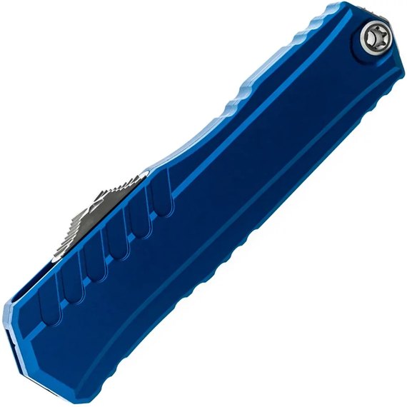 Автоматический выкидной нож Microtech Cypher II D/E Stonewash Standard Blue (1242-10BL), изображение 3