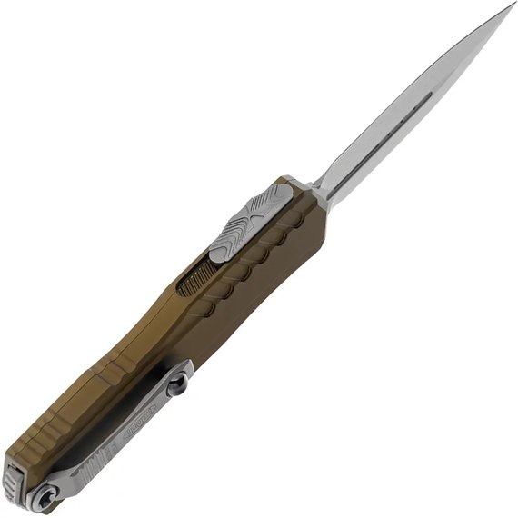 Автоматичний викидний ніж Microtech Cypher II D/E Stonewash Standard OD Green (1242-10OD), зображення 3