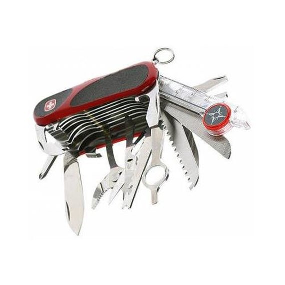 Нож Victorinox Delemont, EvoGrip S54, 85мм, красный/черный, подар.коробка 2.5393.SC