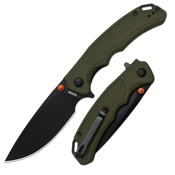 EDC ніж Artisan Tradition V2 Black Blade Green (1702M-BGN), Колір: Зелений, зображення 4