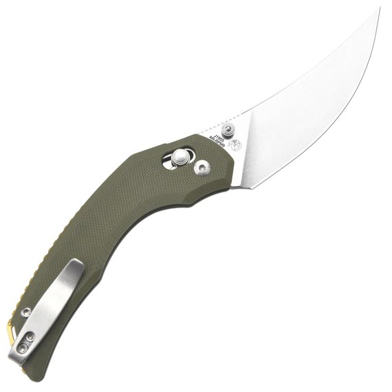 EDC нож CJRB Nanner Green (J1955-GN), Покрытие клинка: SW (Stonewash), Цвет : Зелёный, изображение 2