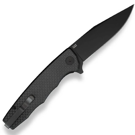 EDC нож Ocaso Strategy Carbon Fiber + G-10 Black (29BCB), Покрытие клинка: Black PVD , изображение 2