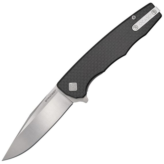 EDC нож Ocaso Strategy Carbon Fiber + G-10 Satin (29BCD), Покрытие клинка: Satin