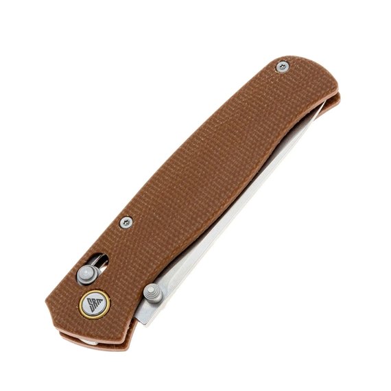 EDC нож San Ren Mu Medal микарта коричневый (255L-MN), изображение 4