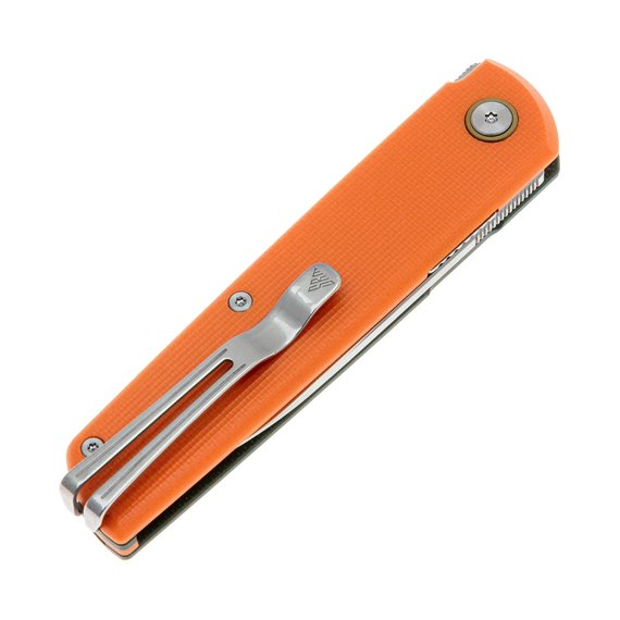 EDC нож San Ren Mu Qrick G10 зелено-оранжевый (408L-GX), изображение 4