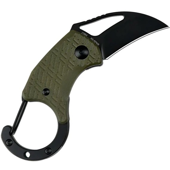 Маленький складаний ніж CJRB Anansi BB Green (J1964-BGN), Покриття клинка: BSW (Black Stonewash), Колір: Зелений, зображення 2