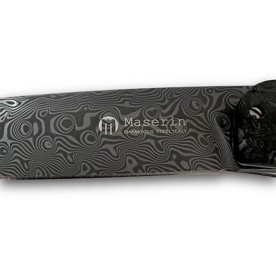 Джентльменский нож Maserin Gourmet зеленый (380/DV), Цвет : Зелёный, Материал клинка: Дамасская сталь, изображение 7