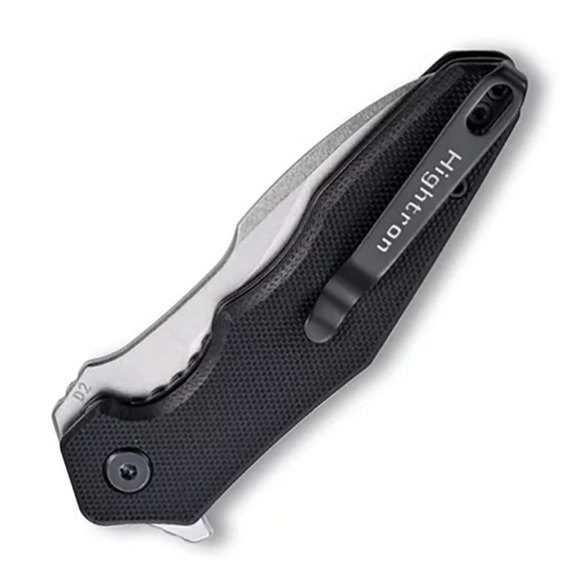 EDC нож Hightron Mini Ventura черный (HK05BLKS), Покрытие клинка: SW (Stonewash), Цвет : Чёрный, изображение 5