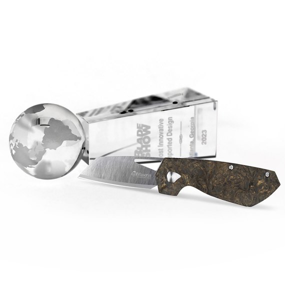 Коллекционный нож Maserin W1 Tungsteno черно-золотистый (373/WTG), изображение 5