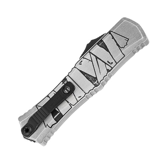 Автоматический выкидной нож Microtech Hera II Mini D/E OTF, Signature Brushed Metal Mummy (1702M-1BMHWMYS), изображение 3