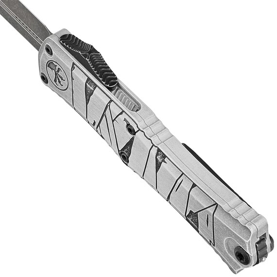 Автоматический выкидной нож Microtech Hera II Mini D/E OTF, Signature Brushed Metal Mummy (1702M-1BMHWMYS), изображение 5