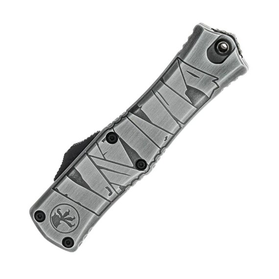 Автоматический выкидной нож Microtech Hera II Mini D/E OTF, Signature Brushed Metal Mummy (1702M-1BMHWMYS), изображение 4