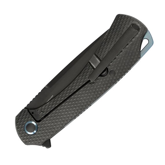 EDC нож Skif Frontier LE Carbon Fiber (EA1B CF), Покрытие клинка: BSW (Black Stonewash), Цвет : Чёрный, изображение 4