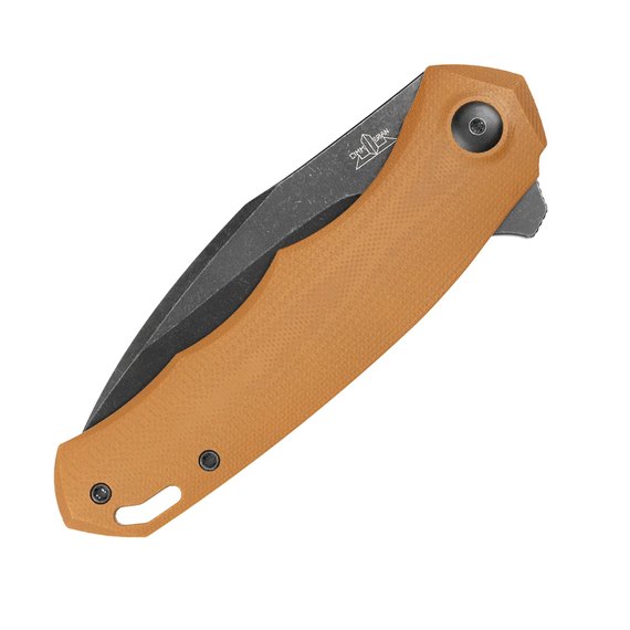 EDC нож Cimmerian Knives С1 N690 BSW Brown (1462.00.06), Покрытие клинка: BSW (Black Stonewash), Цвет : Коричневый, Материал клинка: Нержавеющая сталь, изображение 3