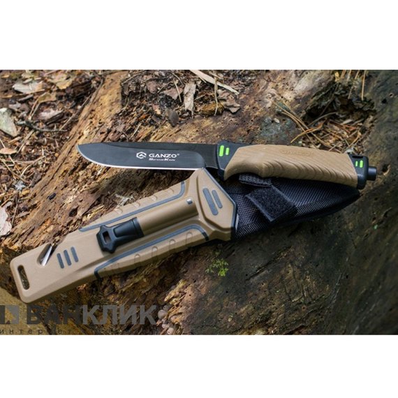 Нож Ganzo G8012 коричневый G8012-DY