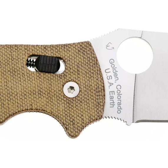 EDC ніж Spyderco Manix 2 XL Canvas Micarta Brown (C95MPCW2), зображення 4