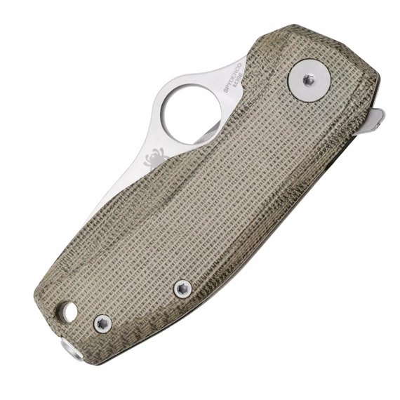 EDC нож Spyderco SpyNano M398 Micarta Green (C268MTIP), изображение 5