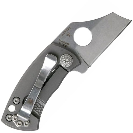Маленький складаний ніж Spyderco McBee CTS XHP Titanium Gray (C236TIP), зображення 2