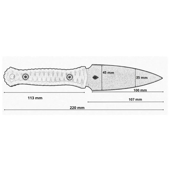 Нож для самообороны Blade Brothers Knives Гектор Стоунвош, Покрытие клинка: Stonewash, изображение 6