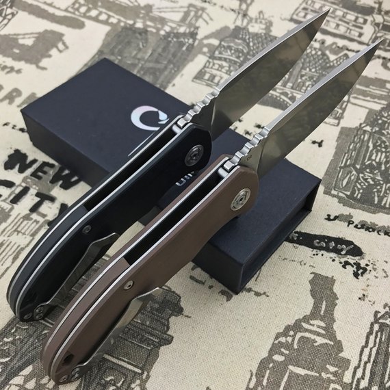 Нож CH 3504 G10 brown