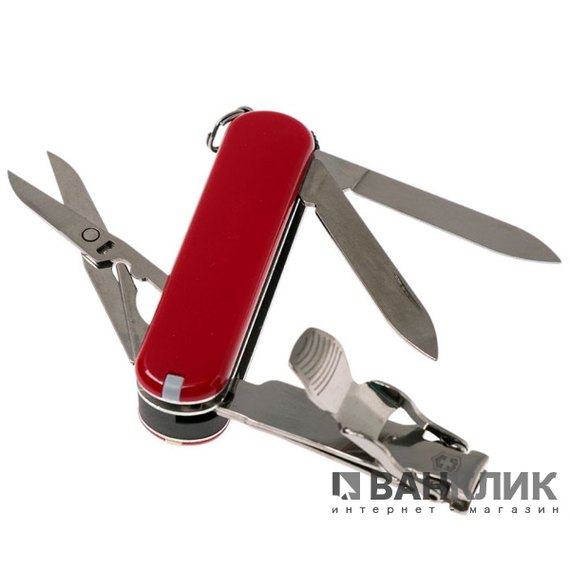 Нож Victorinox NailClip 580, 65 мм, красный 0.6463