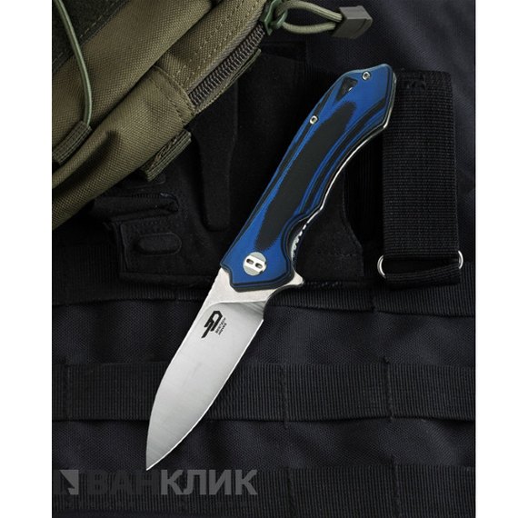 Нож Bestech Knife BELUGA Black+ Blue BG11G-2
