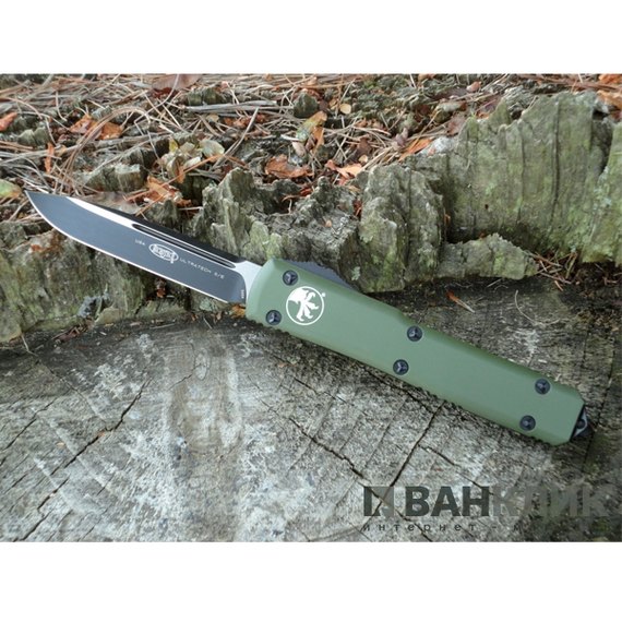 Нож Microtech Ultrtaech Drop Point Black Blade od green 121-1OD